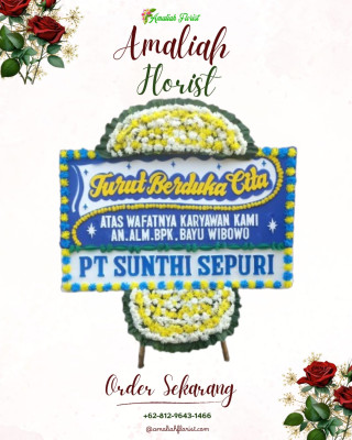 Papan Bunga Duka di Ranto Baek